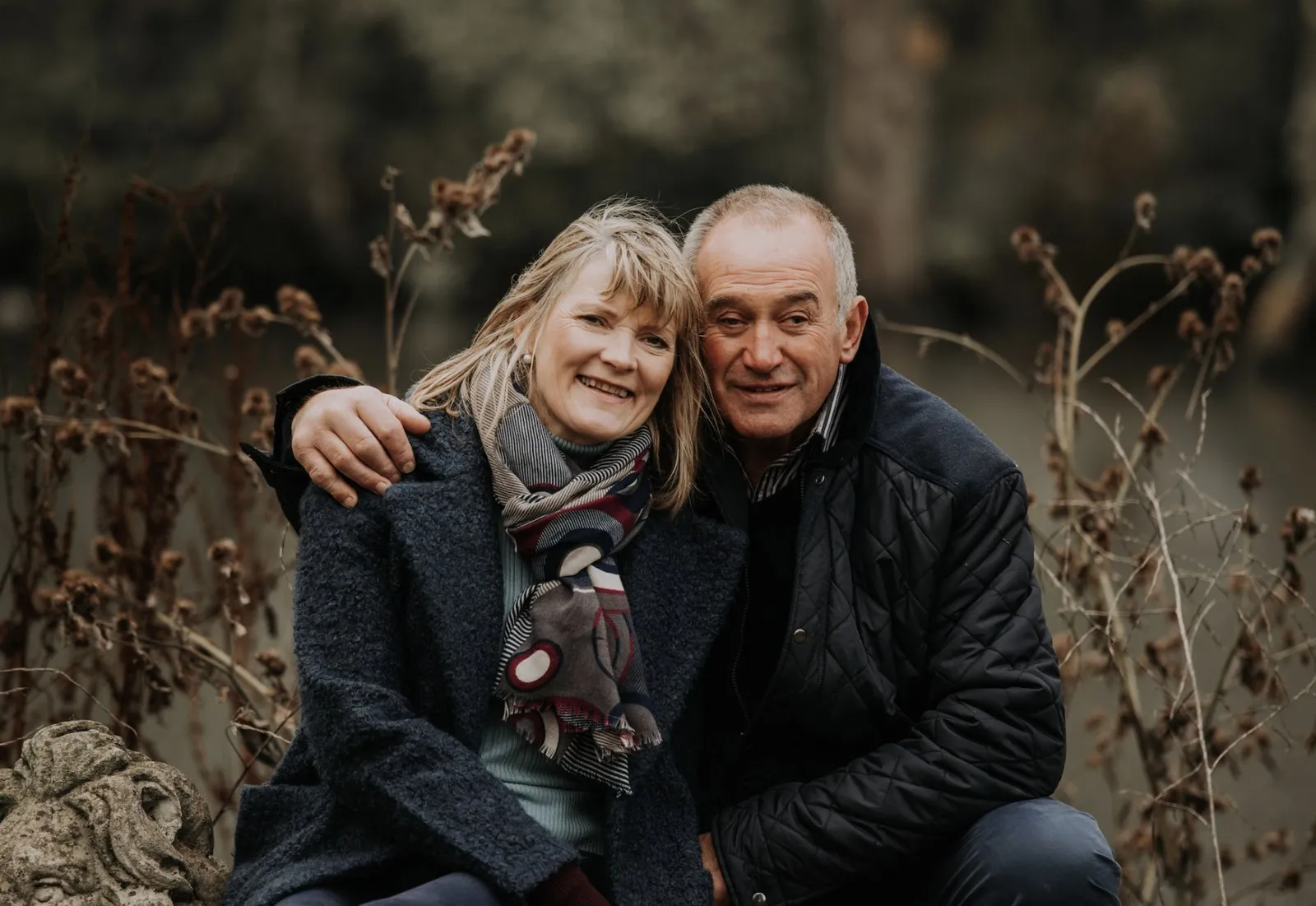 Chris and Margaret together outdoors
