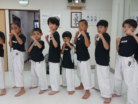 大田区 萩中 志誠會 空手 チームTシャツ完成!お披露目です!(火曜17:00)