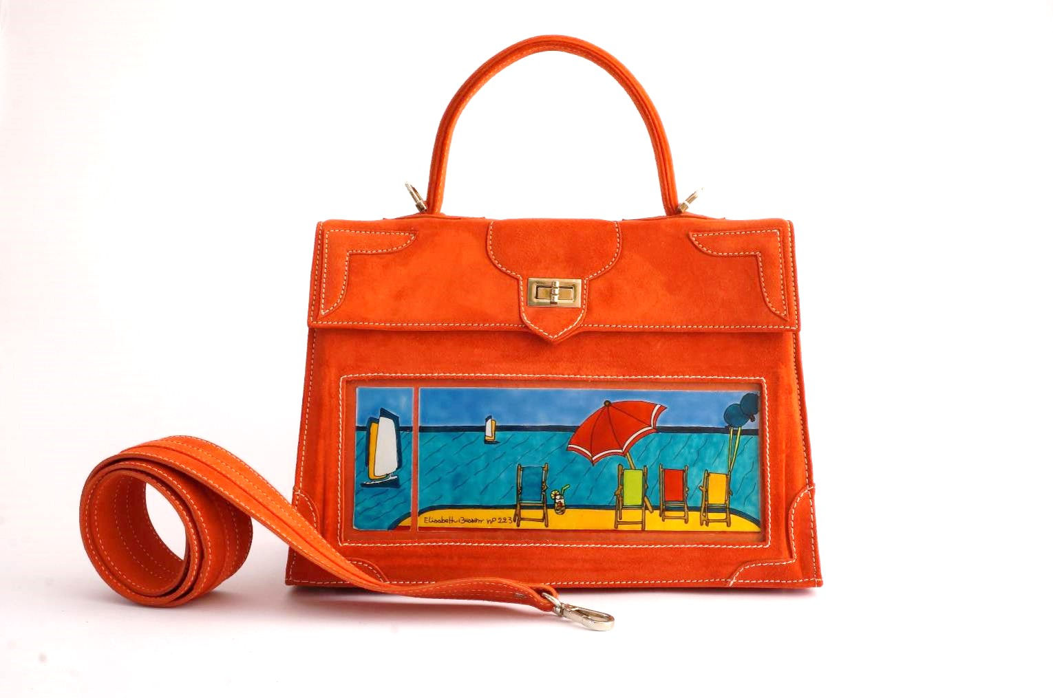 Marquise Signature  daim rouge vermillon " Vitrail Saint Tropez"9829 Glacis 3D