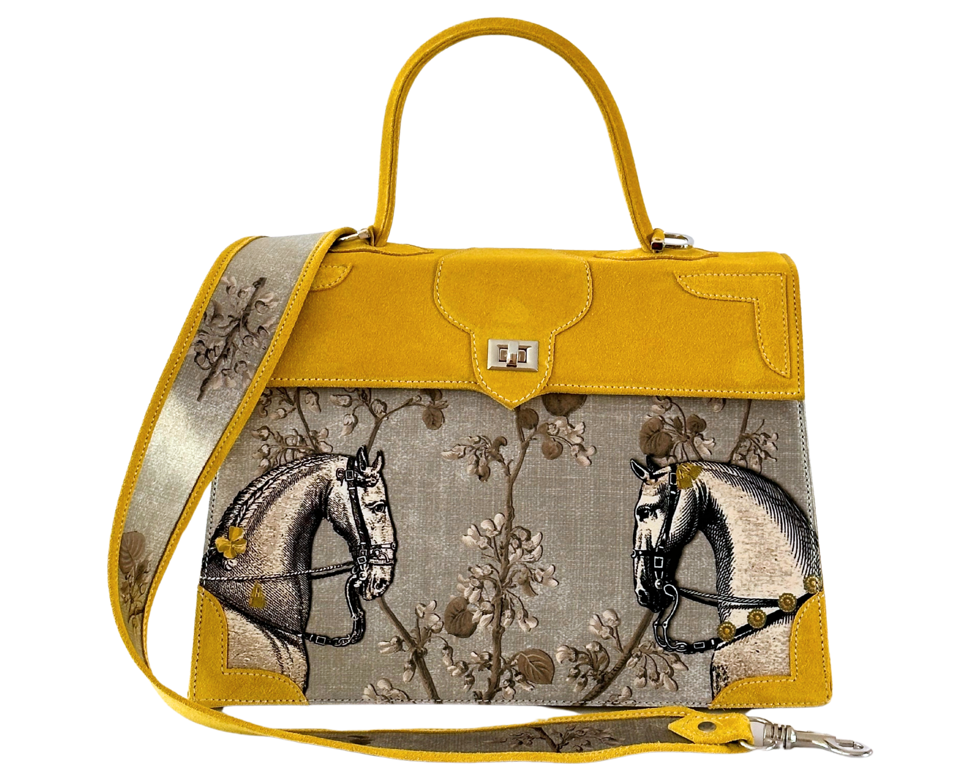 Marquise daim jaune " Rencontre équestre gris perle" 2383