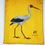 Thumbnail: Foulard twill de soie  "Ibis & poule sultane " jaune 200