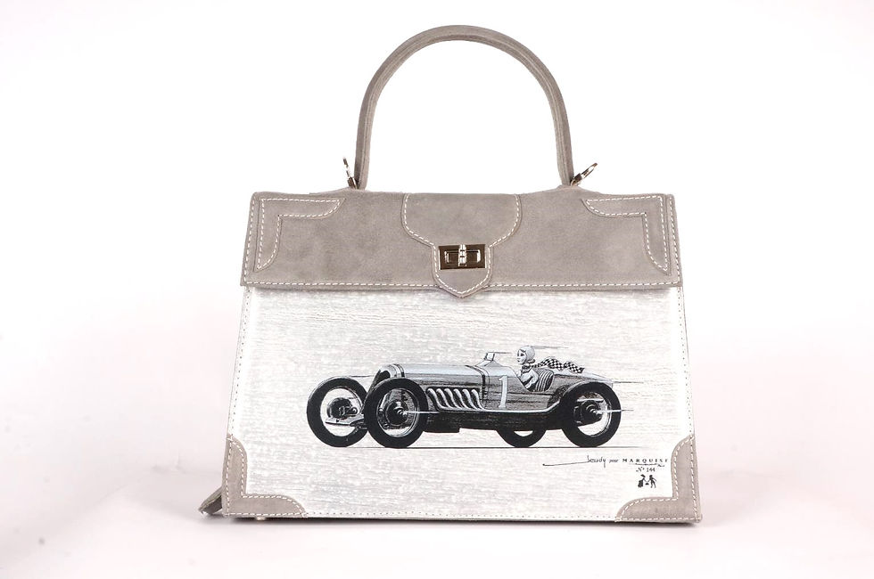 Thumbnail: Marquise daim  gris clair " la voiture de sport" 308