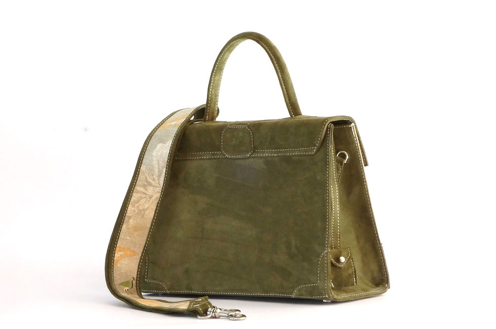 Thumbnail: Marquise daim vert mousse "le perdreau" 9698