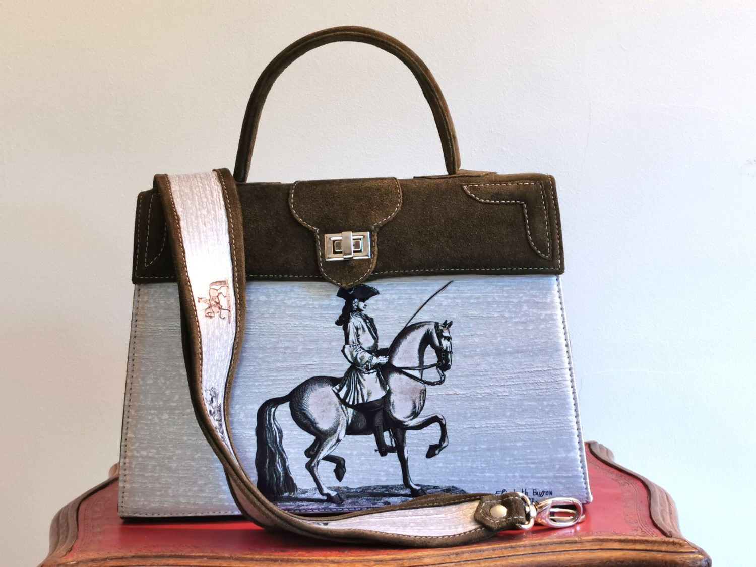 Marquise daim  bronze  Kaki foncé cavalier  10008