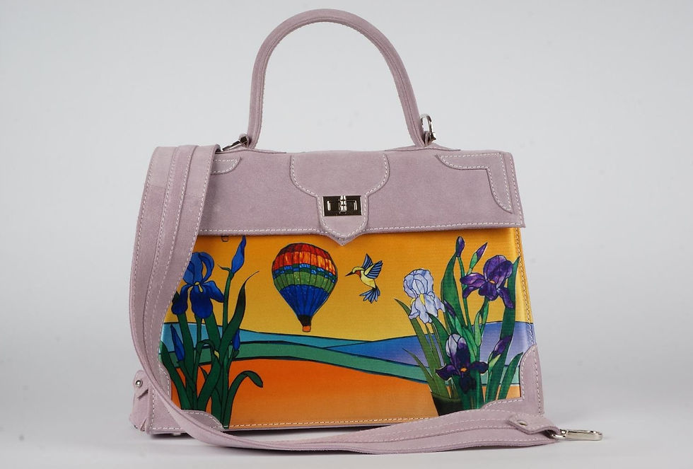 Thumbnail: Marquise daim pivoine "La Montgolfière & l'oiseau de paradis" 428