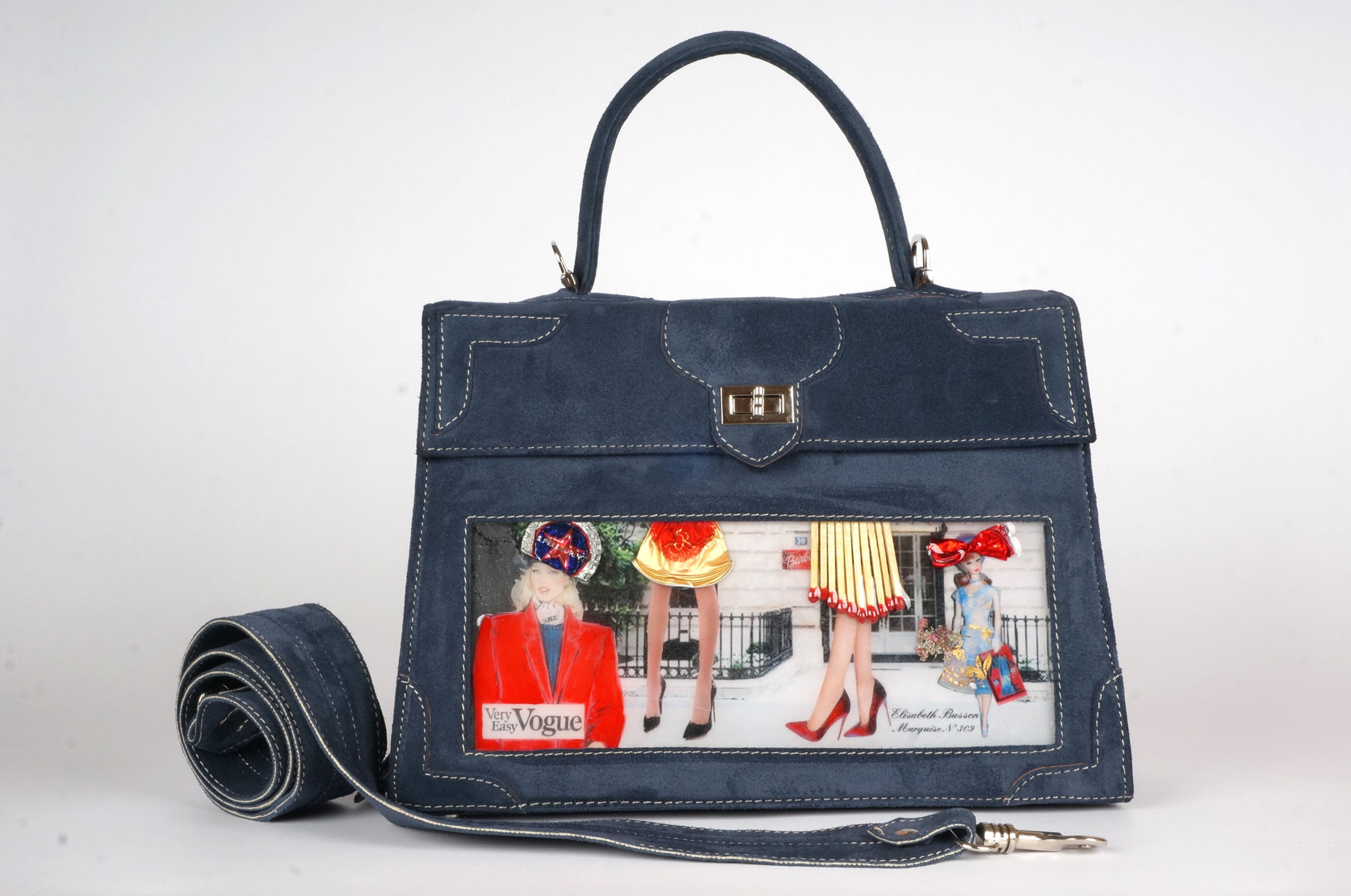 Marquise Signature  daim bleu marine" Avenue Montaigne "9975 Glacis 3D