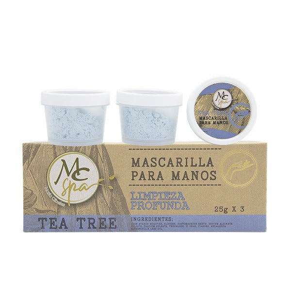 Mascarilla para Manos Tea Tree 3 pz de 25 g c/u