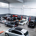 lots of cars being fixed