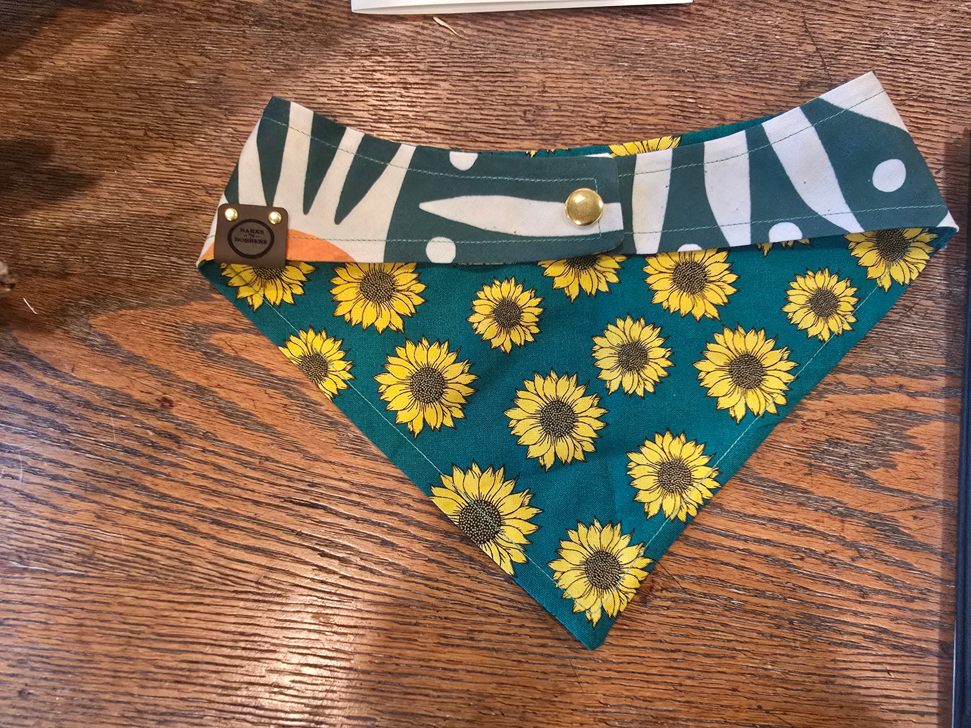 Sunflowers Reversible Bandana