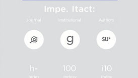 Impact Factors – Journal, Institutional and Authors; h-Index, g-Index, i10 Index.
