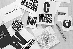 Black and White Creative Desk