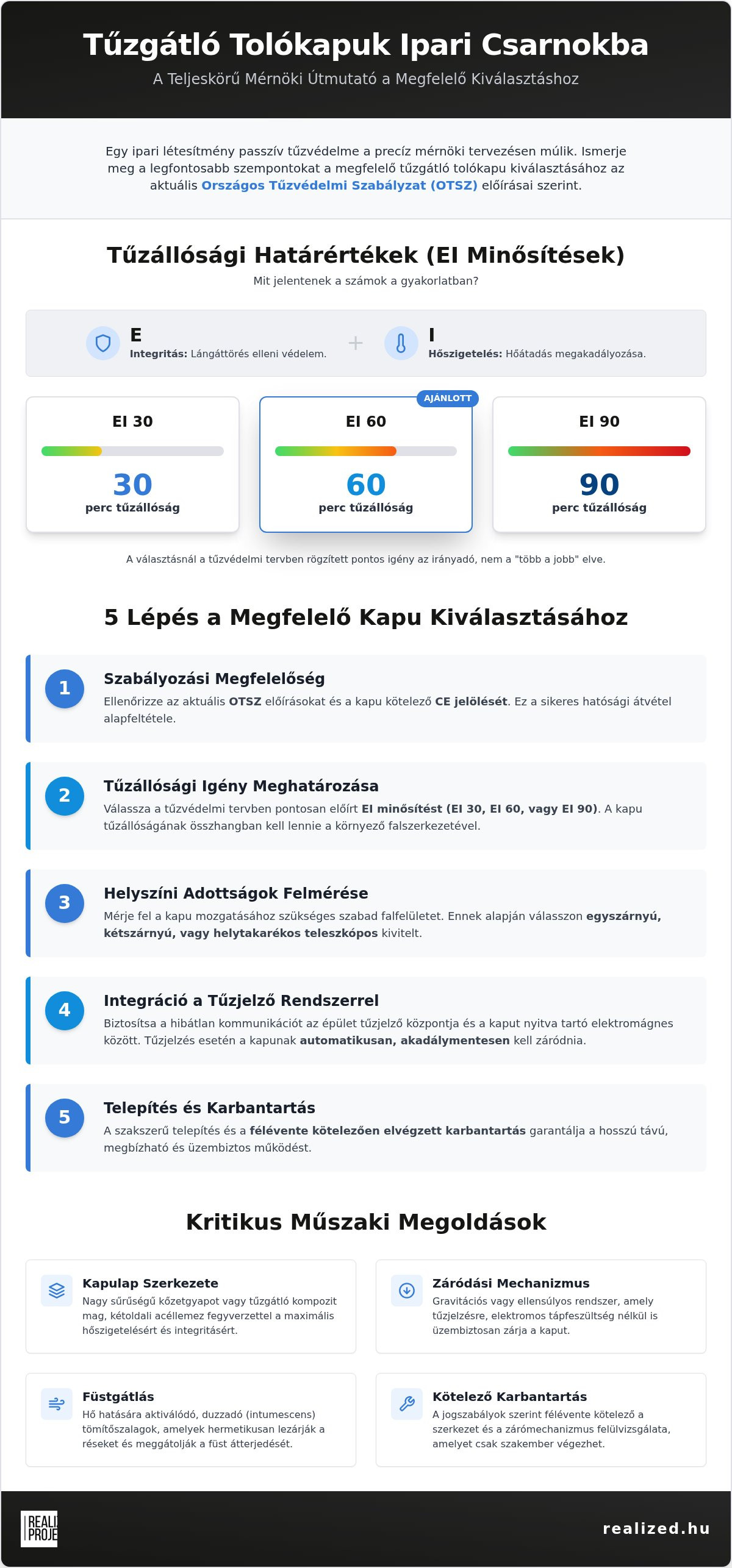 Tűzgátló tolókapu ipari csarnokba