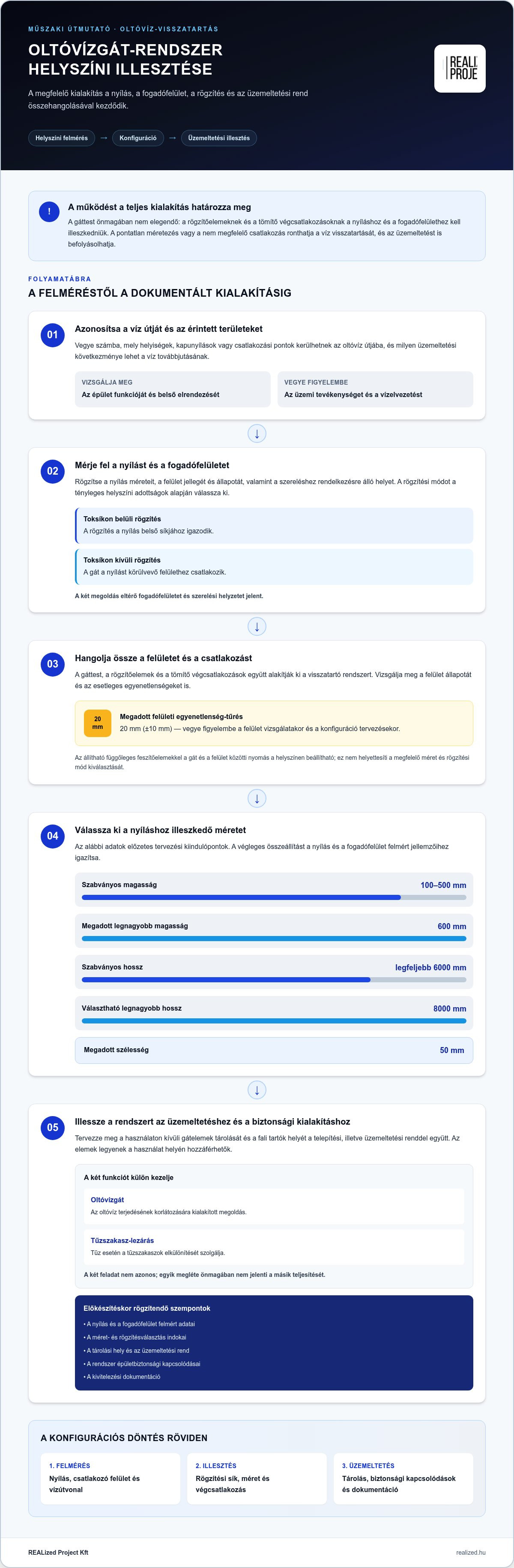 Moduláris oltóvízgát rendszerek