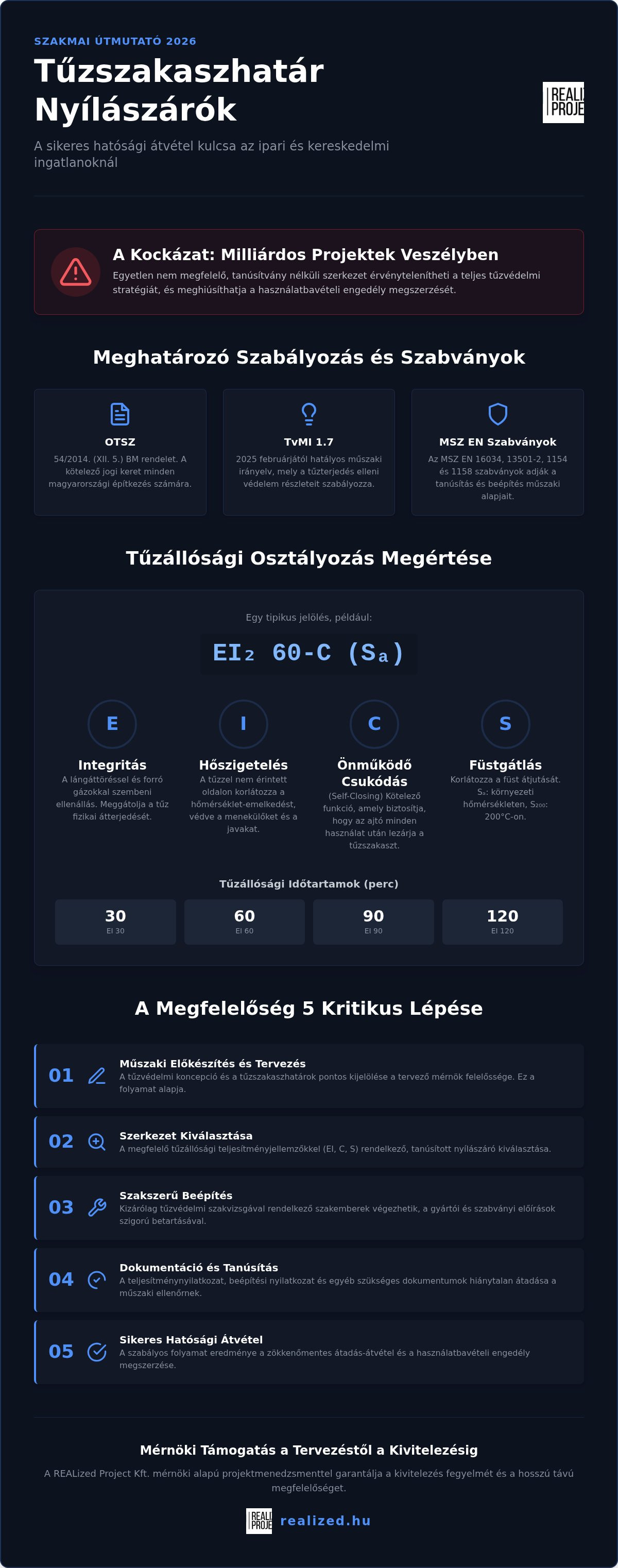 Tűzszakaszhatár nyílászárók