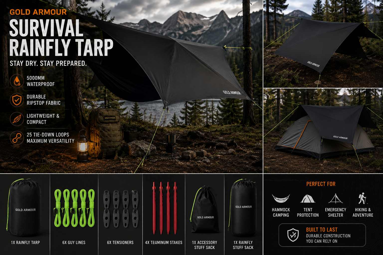 Gold Armour Tactical Rainfly Shelter