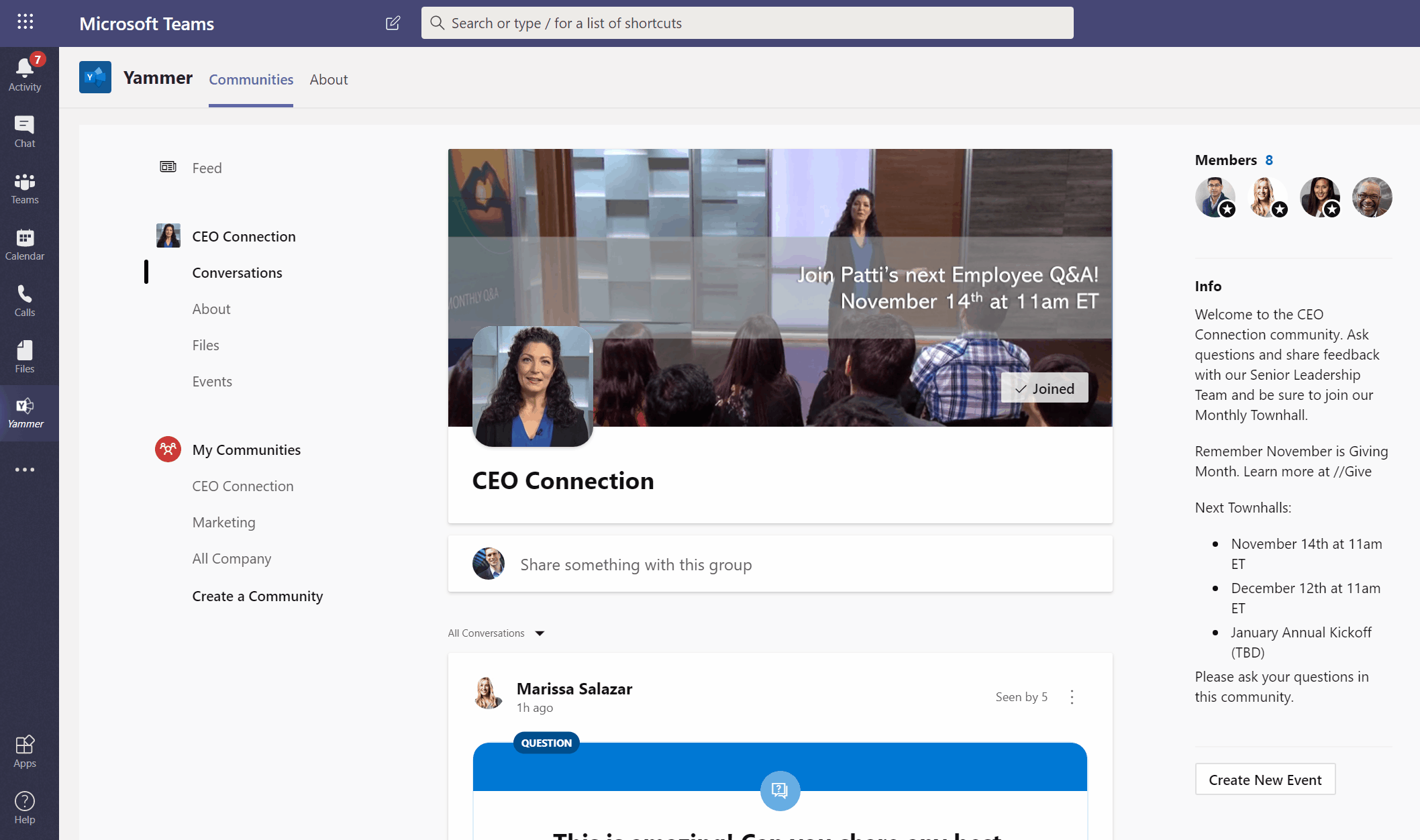 Yammer in Teams!