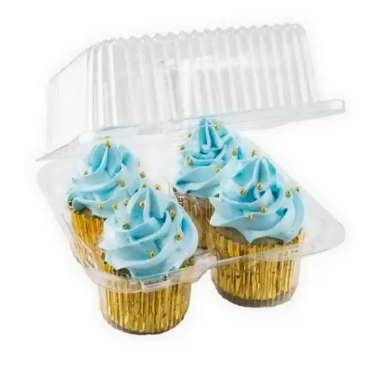 Bandeja plástica de 4 cupcakes