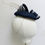 Thumbnail: Navy and Ivory Sinamay Bow Button Hat