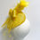 Thumbnail: Yellow Sinamay Feather Hat with Spot Veiling