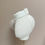 Thumbnail: Side view of an ivory bow bridal hat with veil displayed on a mannequin head