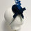 Thumbnail: Navy Felt Button Hat with Diamond Cut Feathers