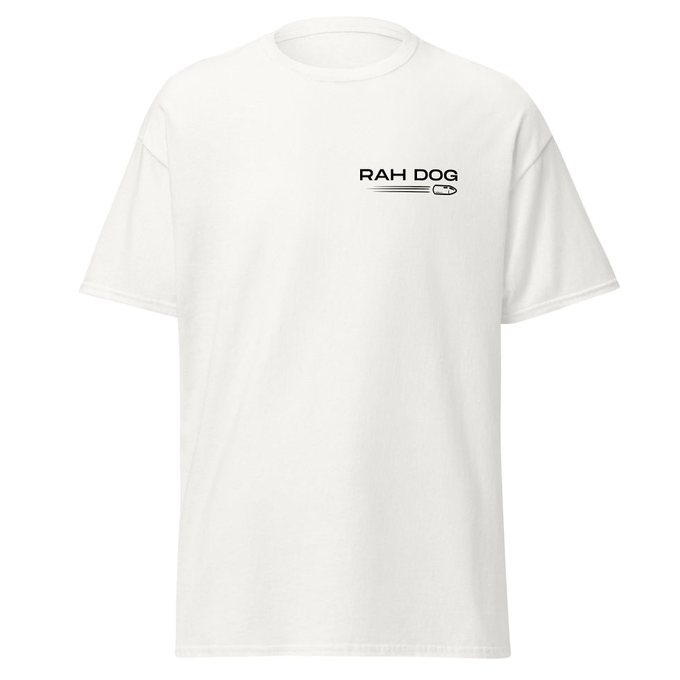 Thumbnail: Island Resort Classic tee has the "rah dog" logo and name on front, with the parris island image on the back