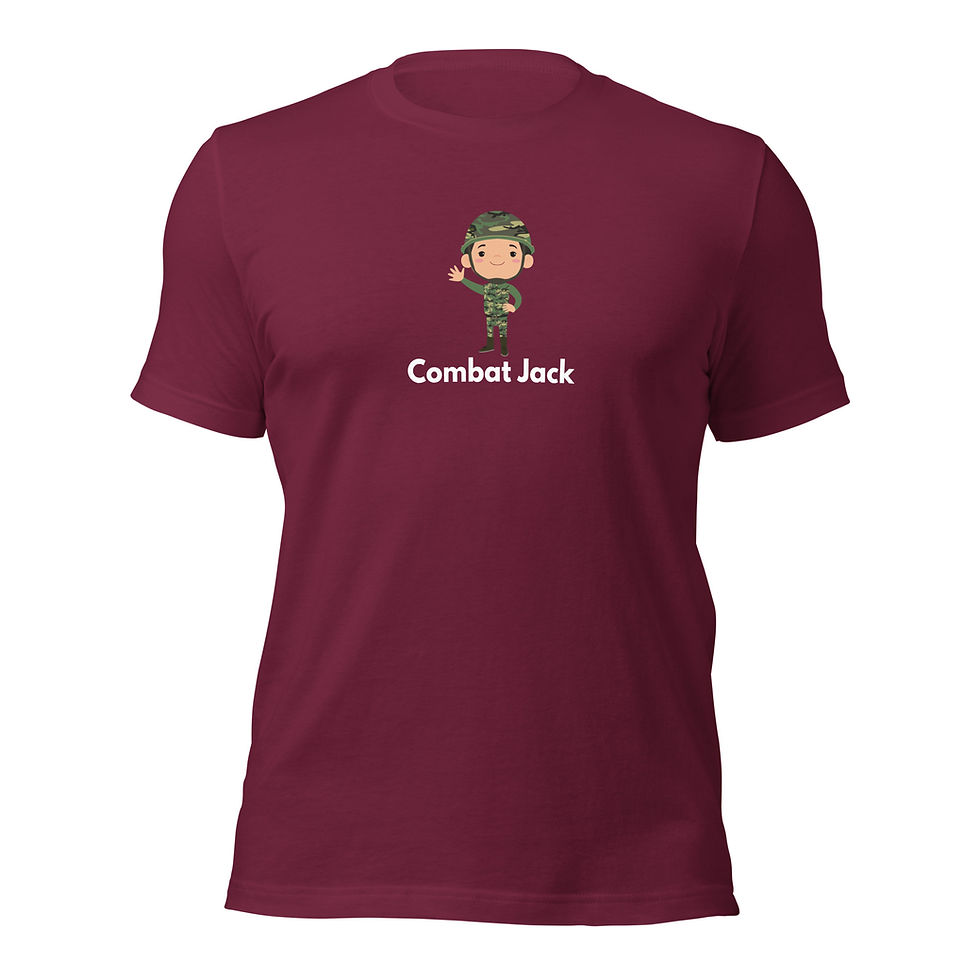 Thumbnail: Combat Jack T-shirt, with image of a cartoon Combat Jack