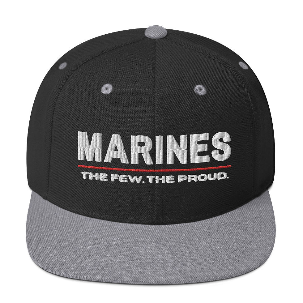 Thumbnail: Marine Snapback hat in grey, front