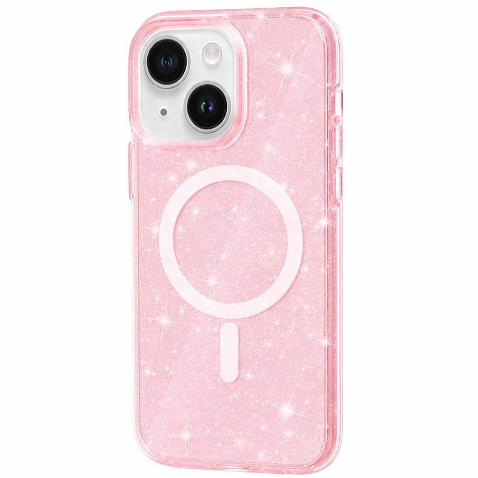 Чохол Galaxy Sparkle (MagFit) | iP 15 | Pink+Glitter