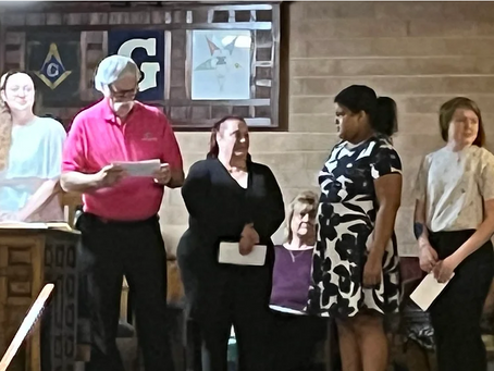 Grand Chapter of Arizona Order of the Eastern Star Donates $588.23 to Support Sunrise Assembly No. 39, IORG