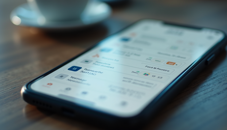 Close-up view of a digital calendar on a smartphone screen showing a daily schedule with color-coded events
