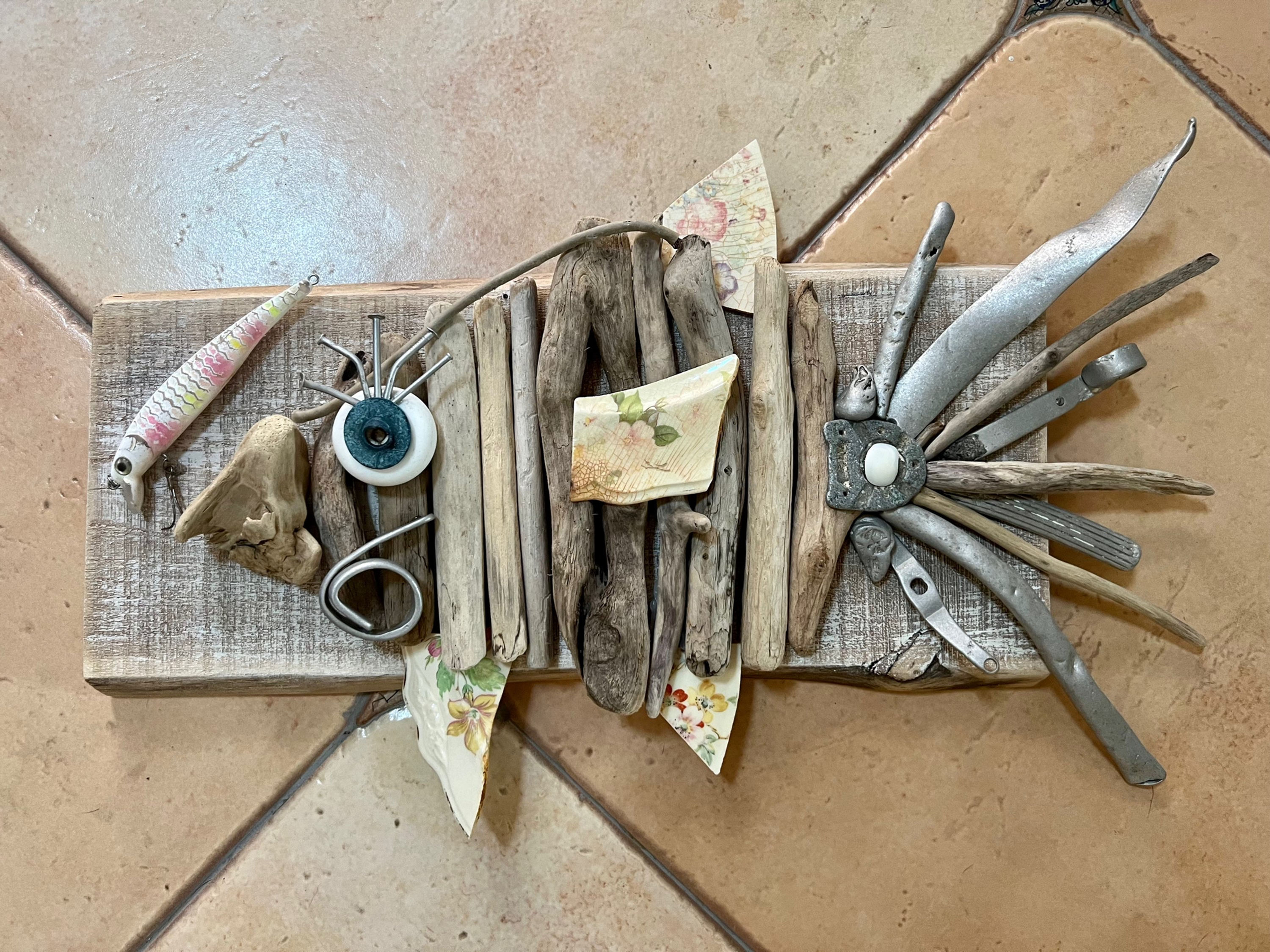 Recycled Beach Art Fish