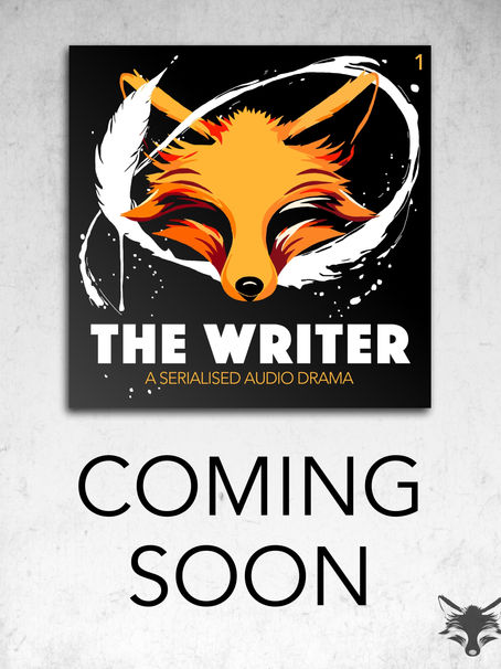 The Writer logo, an orange fox encircled by a circle of paint