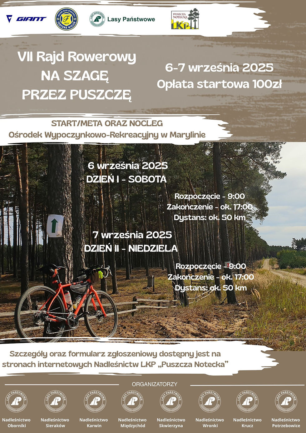 VII Rajd rowerowy na szagę przez puszczę