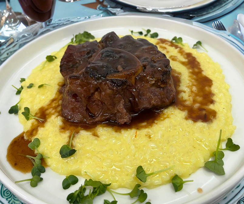 Osso buco with risotto milanese from Radmilovac restaurant