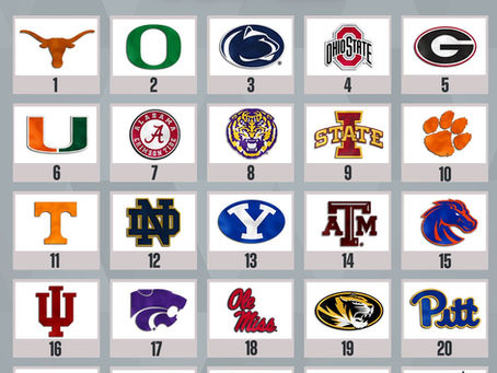 AP Poll Released for Week 8