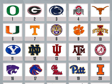 AP Poll Released for Week 9