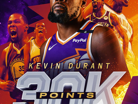 Durant Reaches 30K Points Milestone