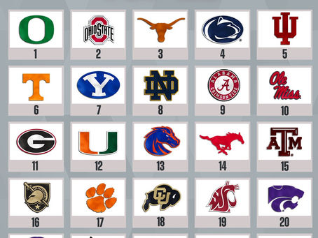 AP Poll Released for Week 12