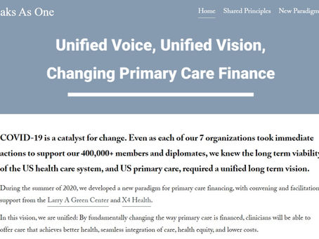 Vision to rewire primary care financing