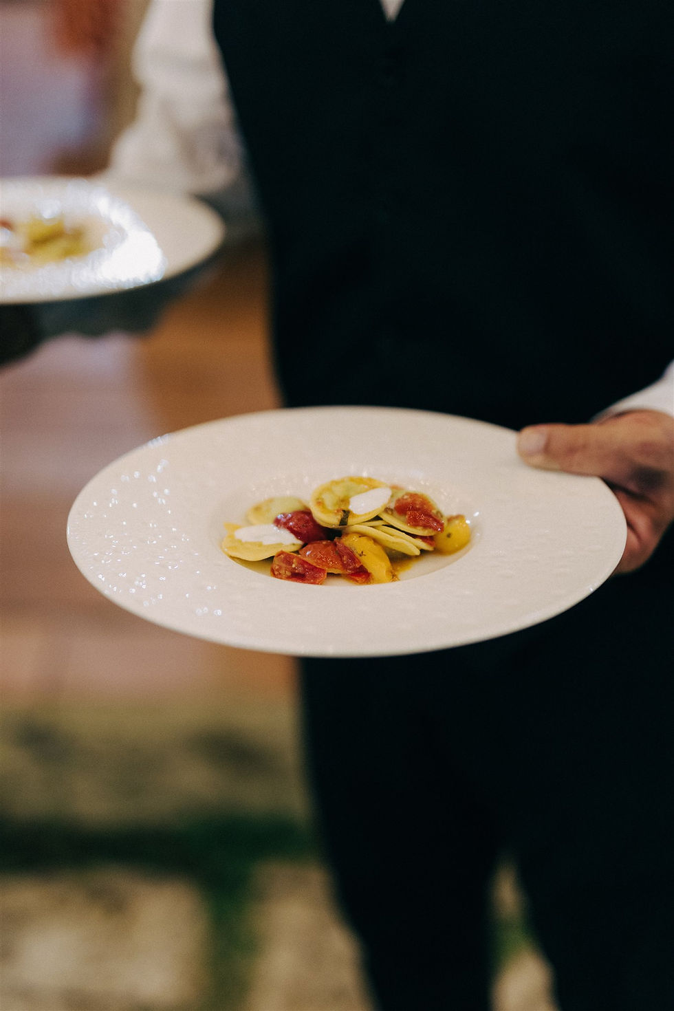 destination wedding in italy food ravioli