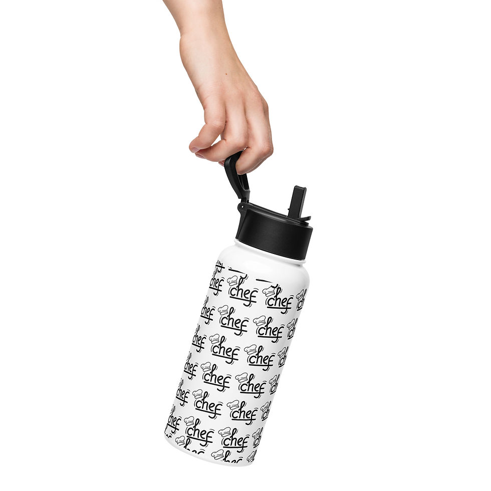 Thumbnail: Daddy Chef Stainless Steel Water Bottle With a Straw Lid