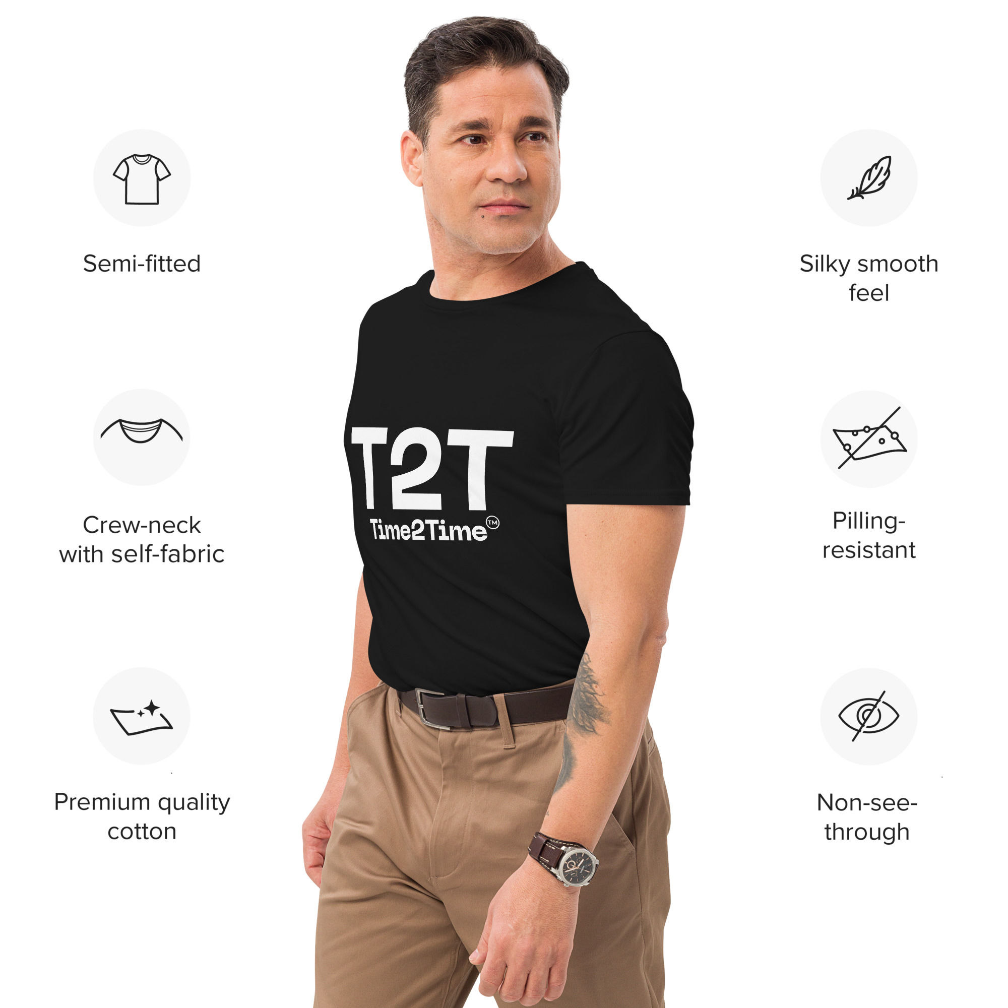 T2T Men's Premium Cotton T-shirt