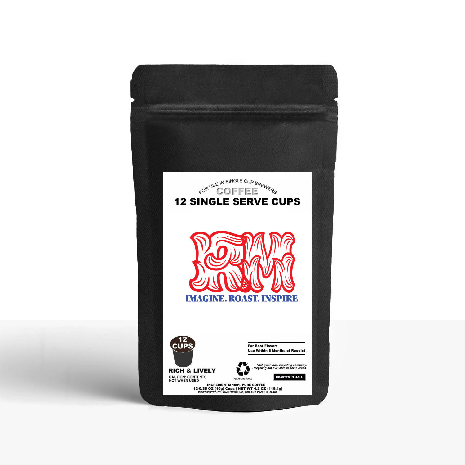 12 Pack Single Serve Coffee Capsules
