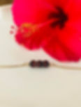 Bracelet 3 perles aux fleurs d'Hibiscus