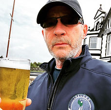 Jay enjoying a pint