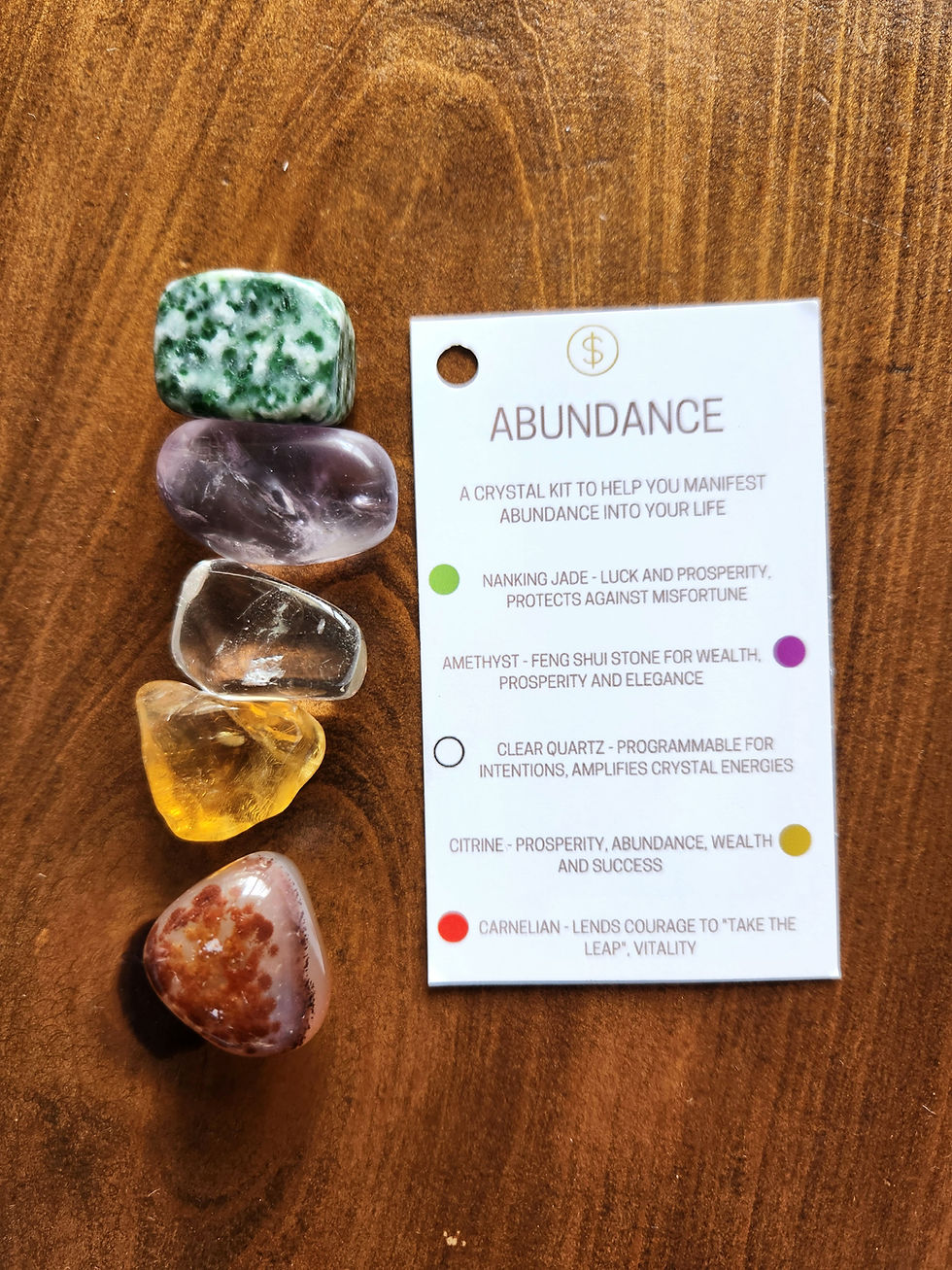 Abundance crystal set