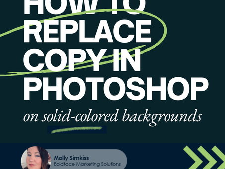 Copywriting: How to Replace Copy in Photoshop on Solid-Colored Backgrounds
