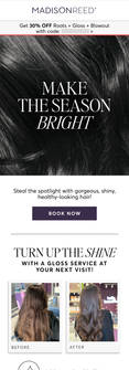 Copywriting: Madison Reed Marketing Email