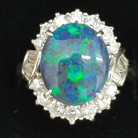 【ブラックオパール】Pt900リング